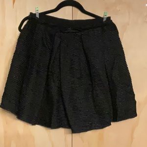 Marc Jacobs asymmetrical pleated mini skirt, size 8 color black